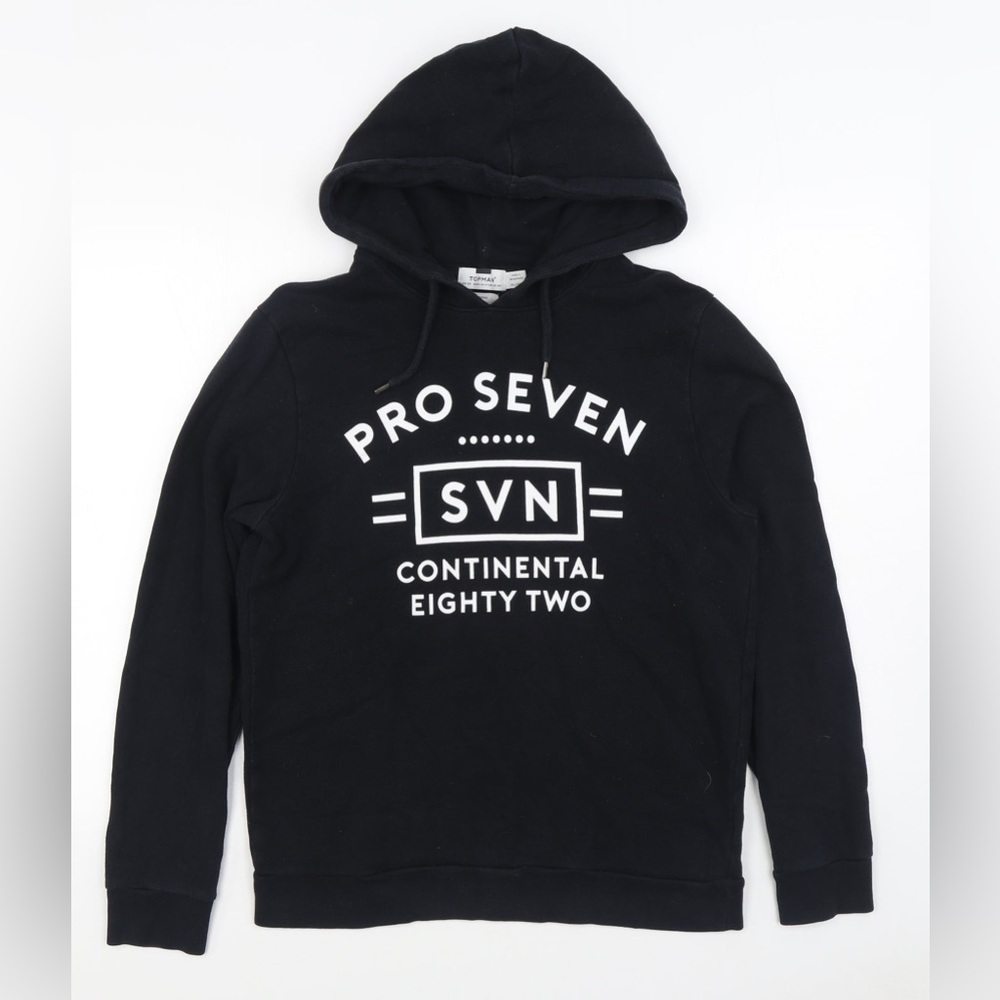 EUC Topman by Topshop Men’s “Pro Seven” Classic Hoodie in Black/White